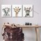 Stupell Industries Pink Rose Jungle Animals 3 pc Canvas Wall Art Set Design by LSR Design Studio